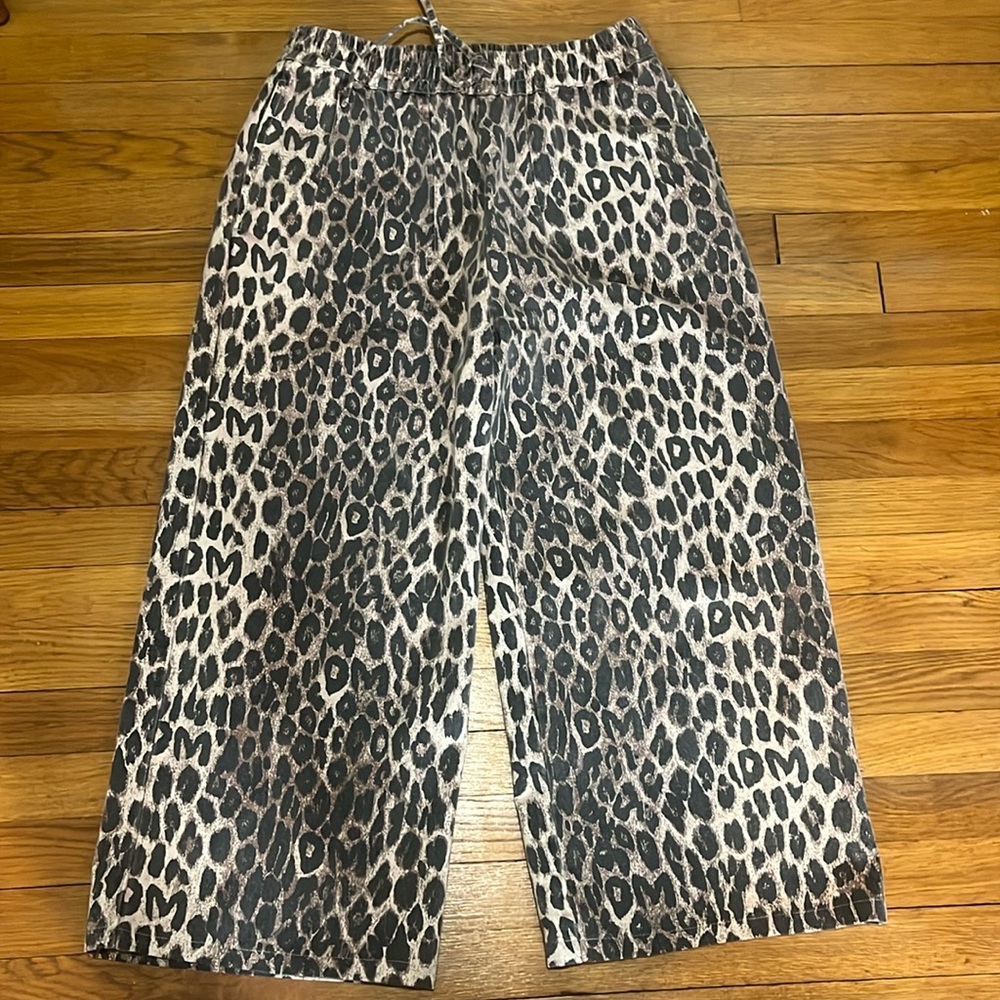 Leopard Print Wide Leg Pants